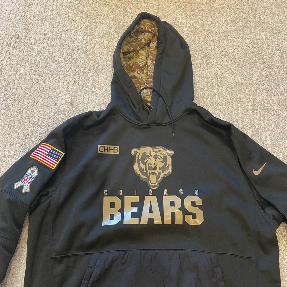 Nike Black and Gold Chicago Bears Hoodie